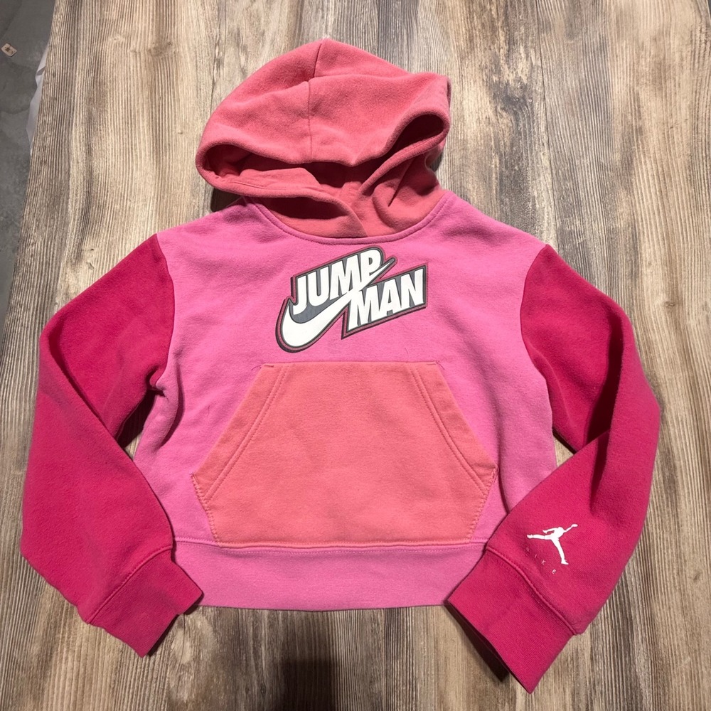 Jordan Jumpman Hoodie Pink Colorblock Streetwear Kids
